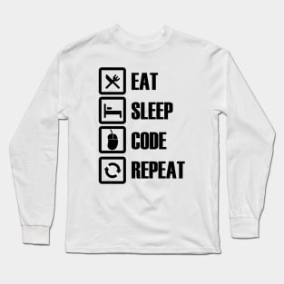 Eat Sleep Code Repeat One Long Sleeve T-Shirt